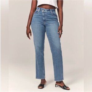 Abercrombie Fitch 90 Straight Ultra High Rise Curve Love Criss-Cross Jean 29 8R